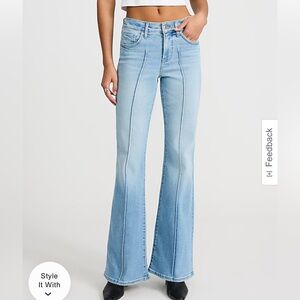 Express Blue Flare Wide Leg Jeans